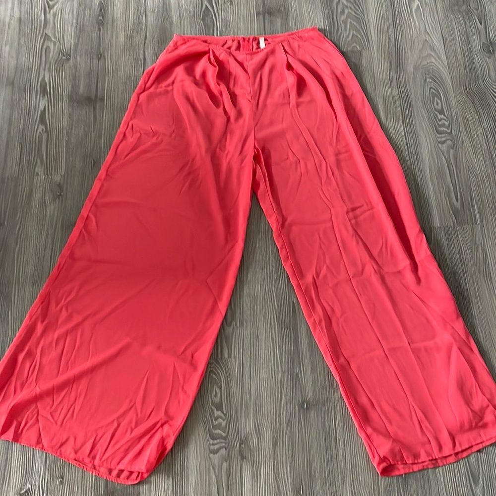 Coral Wide Leg Pants